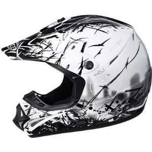 Max GM46 X 1 Helmet , Color Escape White/Black/Dk Silver, Size Sm 
