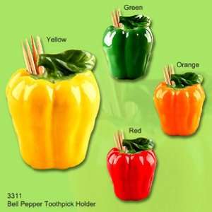 Bell Pepper Table Top Tooth Pick Holder Decor