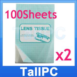 x2 Camera Cleaning Paper Cleaner Lens Tissue 100 Sheets  