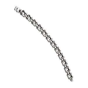    Mens Solid Stainless Steel Bicycle Chain Link Bracelet Jewelry