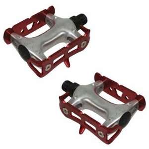  Origin8 Pedals Track Lite 9/16 Anodized Red Sports 