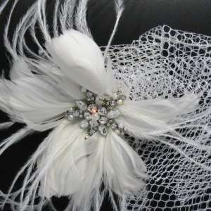  Bird Cage Veil with Brooch 