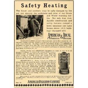  1907 Ad American Radiator Ideal Boilers Safety Heating 
