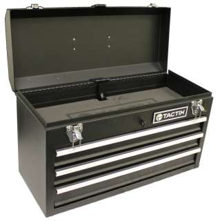 NEW TACTIX 321102 3 Drawer Steel Portable Tool Box  
