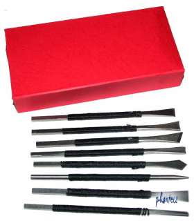 PC ROCK STONE LAPIDARY CARVING CHISELS TOOL SET  