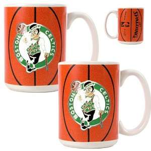  Boston Celtics NBA 2pc Ceramic Gameball Mug Set   Primary 