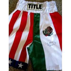   Oscar De La Hoya Signed / Autographed Boxing Trunks 
