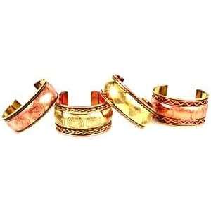   Engraved Copper and Brass Cuff Bracelet Womens Mens Jewelry Jewelry