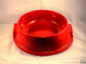New Large Red Food / Water Plastic Bowl Dog Cat  