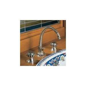 Herbeau 2232 Brushed Nickel Pompadour Widespread Bathroom Faucet with 