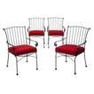   Home™ Piazza 4 Piece Wrought Iron Patio Dining Chair Set   Red