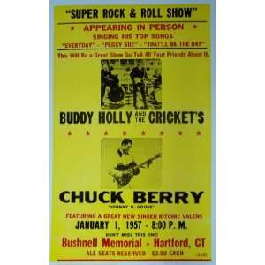 Buddy Holly & The Crickets playing in Hartford, CT in 1957 Poster