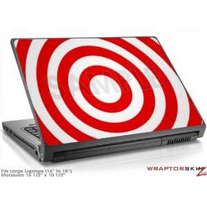  Large Laptop Skin Bullseye Red and White Electronics