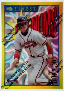 1996 Topps Finest CHIPPER JONES Gold Refractor SP 1288  