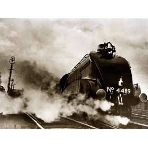  Dominon of Canada Steam Train Leaving London Kings Cross 