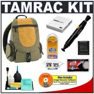  Pack 8 Digital SLR Camera Backpack (Khaki) + Accessory Kit for Canon 