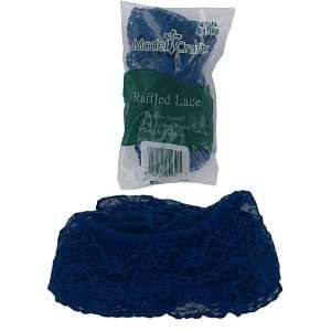   of navy 1.375 inch x 4 yard ruffled edge lace in bag 