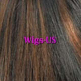  Human Blend HEAT OK Bangs Gentle Wave Skin part medium Brown Black wig