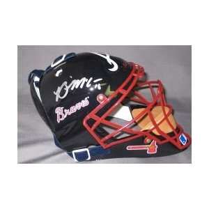   McCann Signed Atlanta Braves Mini Catchers Mask Sports Collectibles