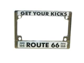 Corvette Central Route 66 Motorcycle License Plate Frame  