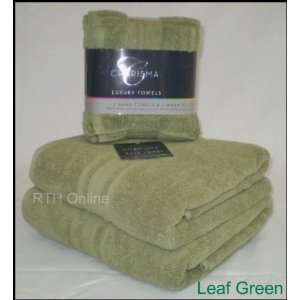  Luxury 6pc Bath Towel Set   100% Hygro Cotton   Leaf Green 