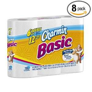  Charmin Basic Toilet Paper Double Rolls, 6 Count (Pack of 