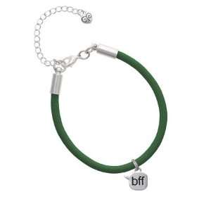 bff   Best Friends Forever   Text Chat Charm on a Kelly Green Malibu 