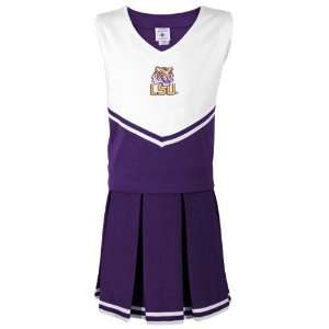   White Purple 2 Piece Cheerleader Tank Top & Skirt