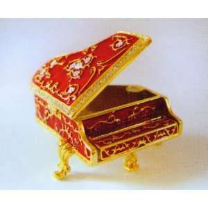  Red Piano Jewelry Box
