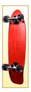 Blank Red Complete Longboards Mini Cruiser Skateboard  