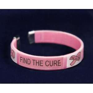   Fabric Bangle Bracelet  Find The Cure (Child Size  25 Bracelets