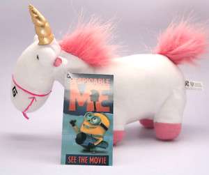 DESPICABLE ME Fluffy Unicorn stuffed Animal Plush Toy  