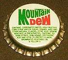 vintage mountain dew plastic unused soda bottle cap 1 returns