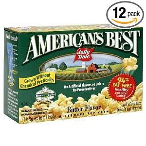 Americans Best Microwave Popcorn, Butter Flavored, 3 Count Boxes 