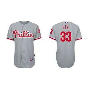  Phillies Baseball jerseys #33 Cliff Lee Grey Cool Base MLB Jersey 