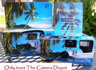 15 BEACH GETAWAY disposable cameras 4 wedding or party,35mm,27exp 