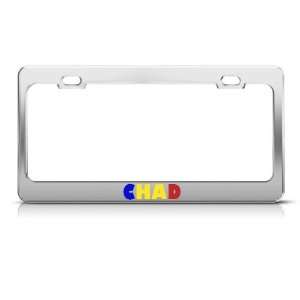  Chad Flag Country license plate frame Stainless Metal Tag 