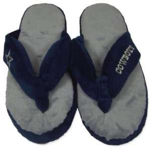 DALLAS COWBOYS OFFICIAL THONG SLIPPERS SZ LARGE  Sports 
