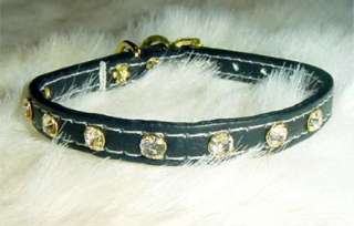 Stunning BLACK w/ Sparkling Rhinestones Dog Collar*  