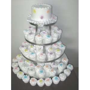  4 Tier Cupcake or Cake Stand Holds 100+ 