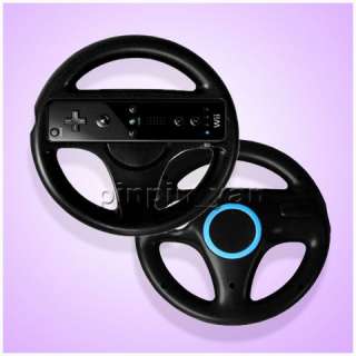 2x Black Steering Wheel for Nintendo Wii Mario Kart Racing Game  