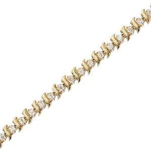   Gold 1 ct. Diamond S Link Tennis Bracelet Katarina Jewelry