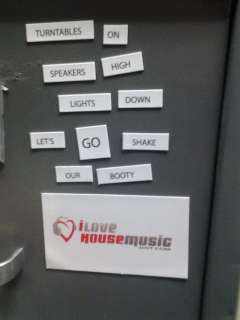 FUN House Music & Electronic Dance word magnets fridge  