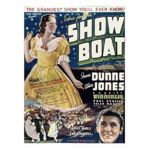  Show Boat, Irene Dunne, Allan Jones, 1936 Premium Poster 