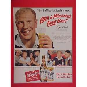Bill Veeck Cleveland Indians & Milwaukee Brewers Owner 1950 Blatz Beer 