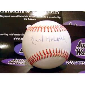 Carl Hubbell Autographed Baseball   official National League )