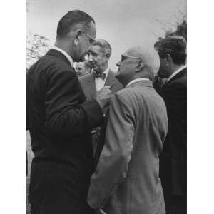  Lyndon B. Johnson Talking to Tom Clark at the Opening of 