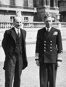 prime minister clement attlee with king george vi after his 1945 