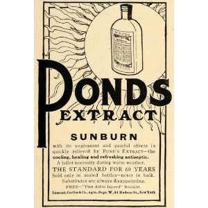  1907 Ad Lamont Corliss Co Ponds Extract Sunburn Remedy 