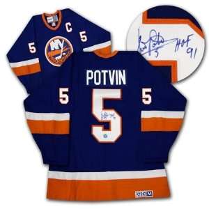 Denis Potvin Ny Islanders Autographed/Hand Signed Stanley Cup Jersey
